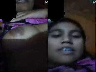 Pretty Girl Shows Her Boobs To Lover On Video Call Part 6